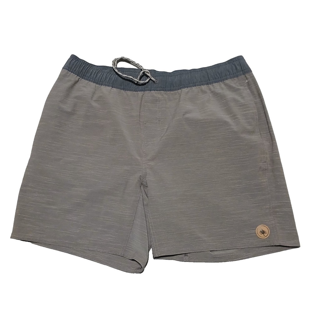 Hippy Tree Nomad Division Drawstring Swim Shorts Board Stretch Mens XL Brown